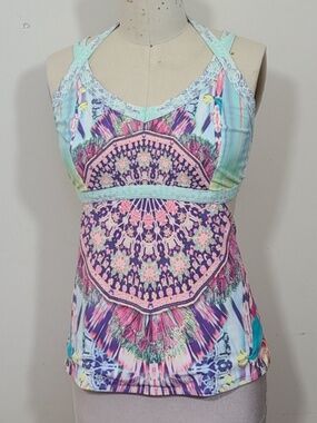 Calia By Carrie Underwood Cut Off Tankini Top Size M